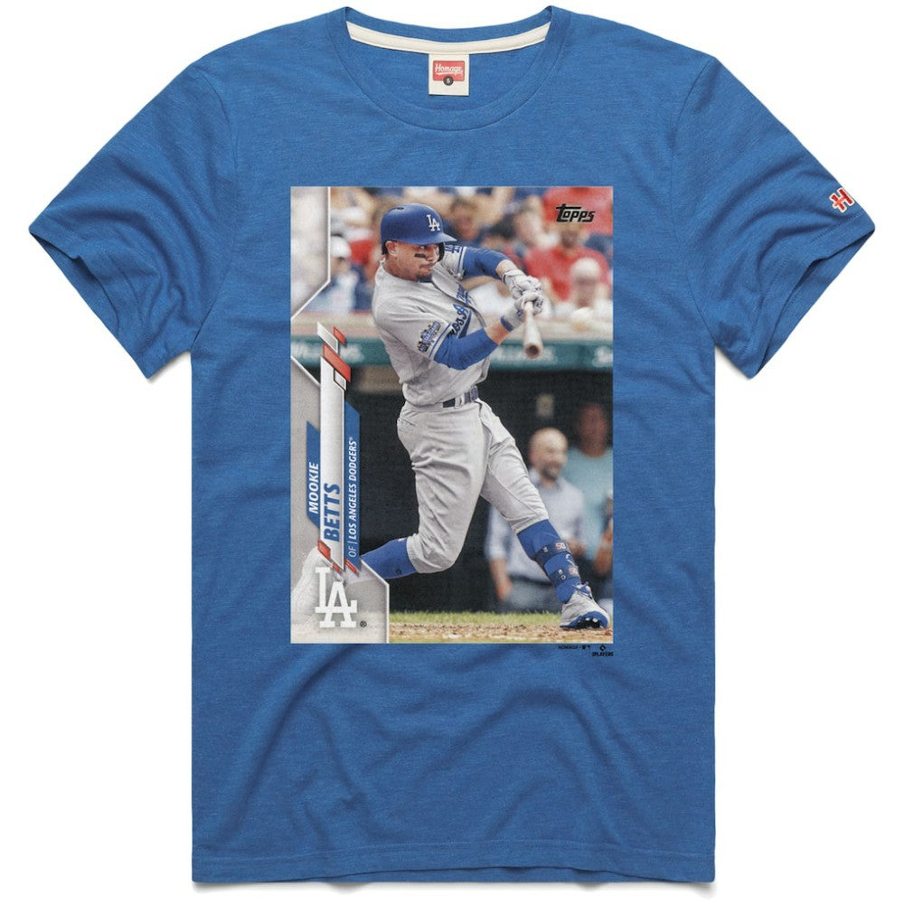 Mookie Betts Los Angeles Dodgers Homage 2020 Topps Baseball Card Player T-Shirt | MLB Discount