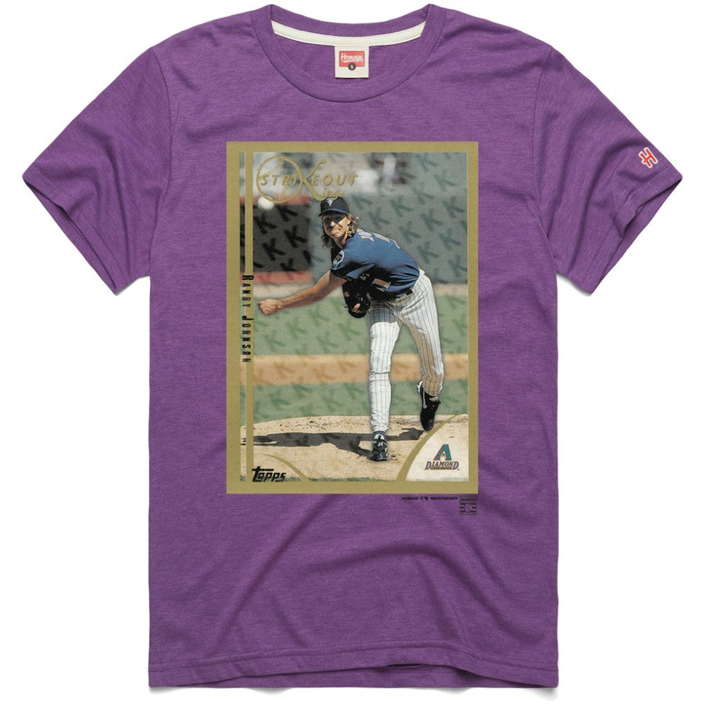 Randy Johnson Arizona Diamondbacks Homage 1999 Topps Baseball Card Player T-Shirt | MLB On Sale
