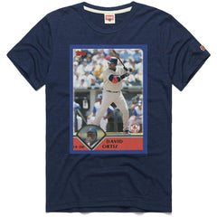 David Ortiz Boston Red Sox Homage 2003 Topps Baseball Card Player T-Shirt | MLB New