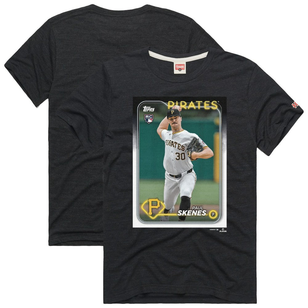 Paul Skenes Pittsburgh Pirates Homage 2024 Topps Baseball Card Player Tri-Blend T-Shirt | MLB Online