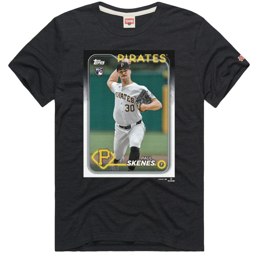 Paul Skenes Pittsburgh Pirates Homage 2024 Topps Baseball Card Player Tri-Blend T-Shirt | MLB Online
