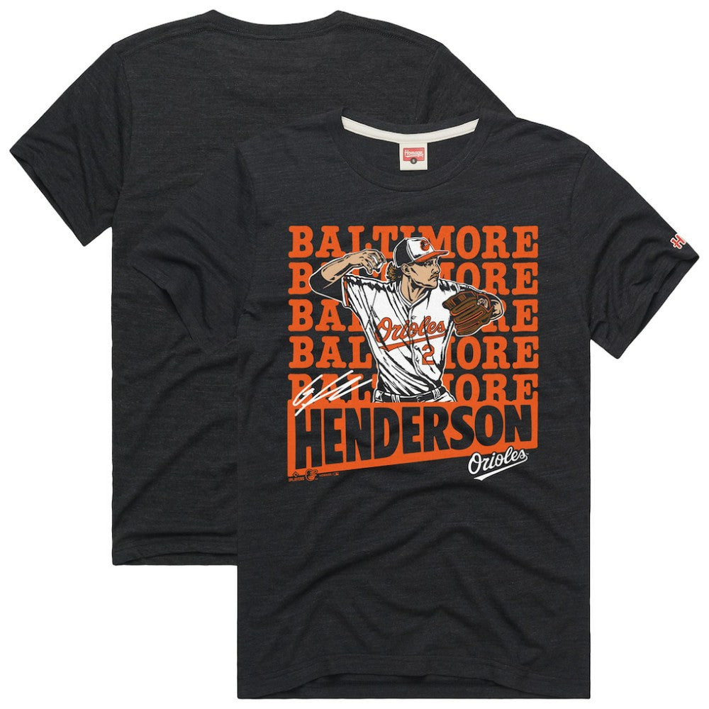 Gunnar Henderson Baltimore Orioles Homage Graphic Player T-Shirt | MLB New