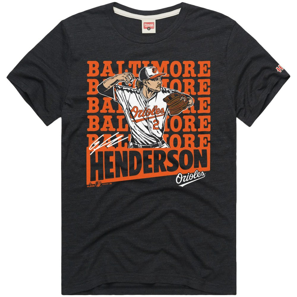 Gunnar Henderson Baltimore Orioles Homage Graphic Player T-Shirt | MLB New
