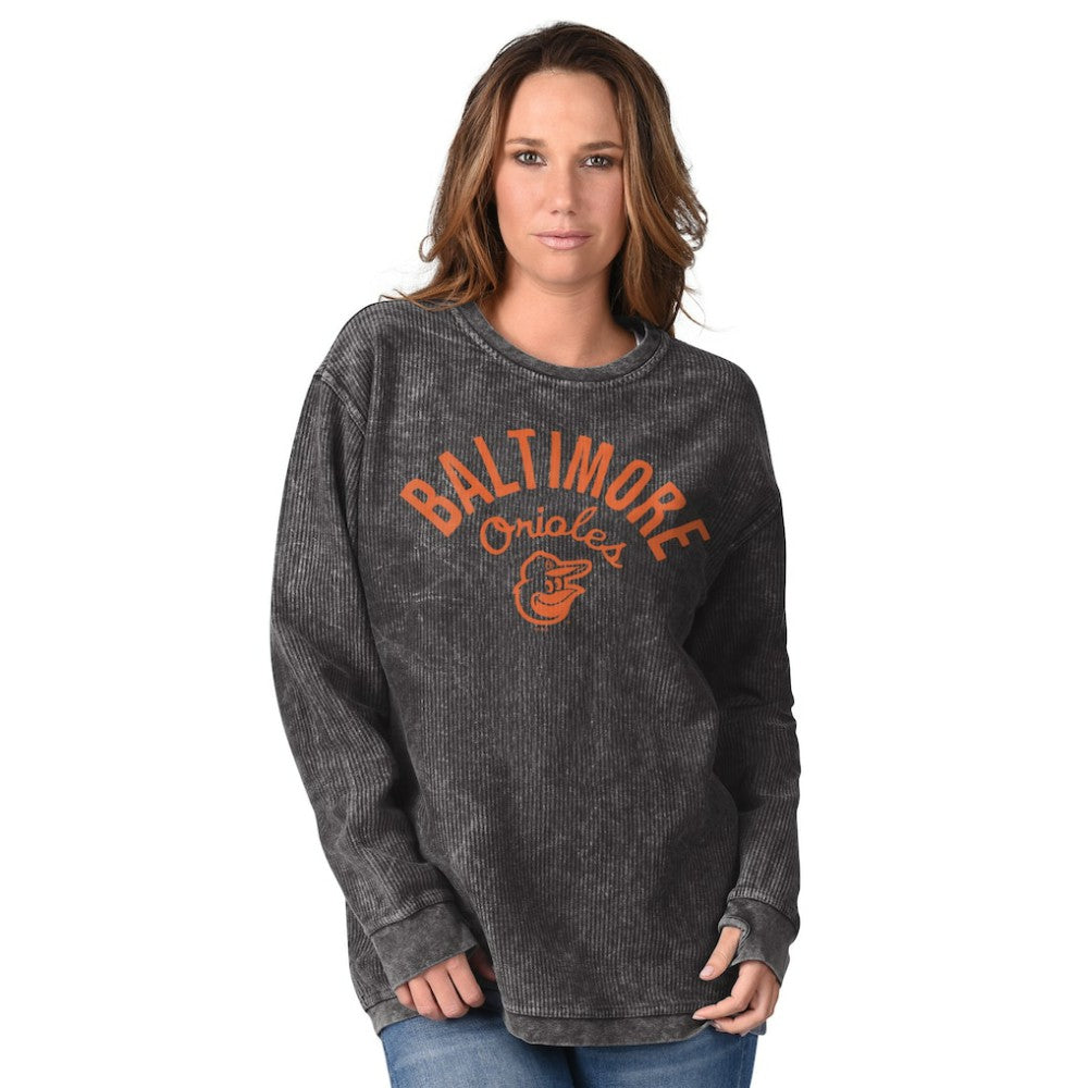 Baltimore Orioles G-III 4Her by Carl Banks Women's Comfy Cord Pullover Sweatshirt | MLB For sale