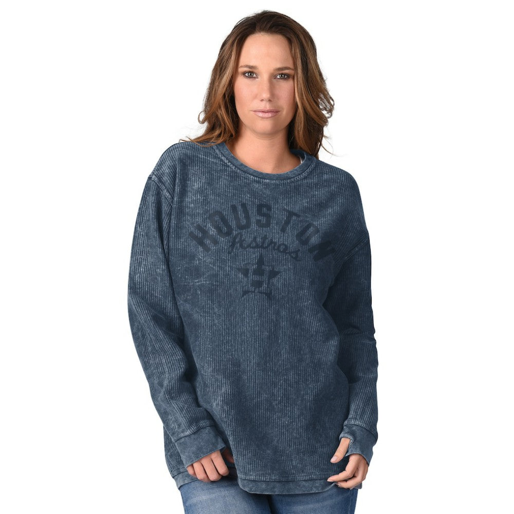 Houston Astros G-III 4Her by Carl Banks Women's Comfy Cord Pullover Sweatshirt | MLB Outlet