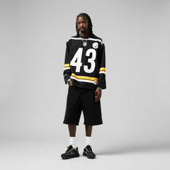 Pittsburgh Steelers Mitchell & Ness Troy Polamalu  Maxxed Out Fashion Hockey Jersey