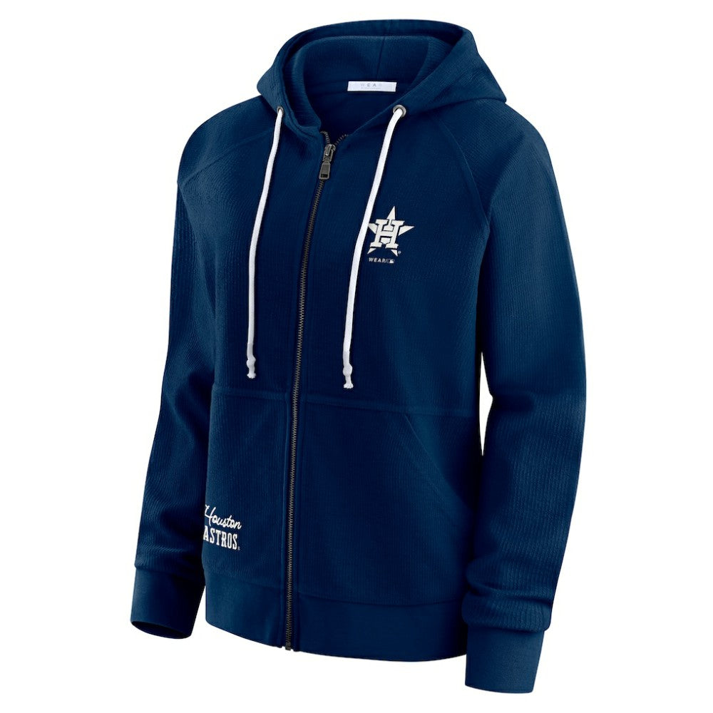 Houston Astros WEAR by Erin Andrews Women's Vintage Full-Zip Raglan Hoodie | MLB Discount