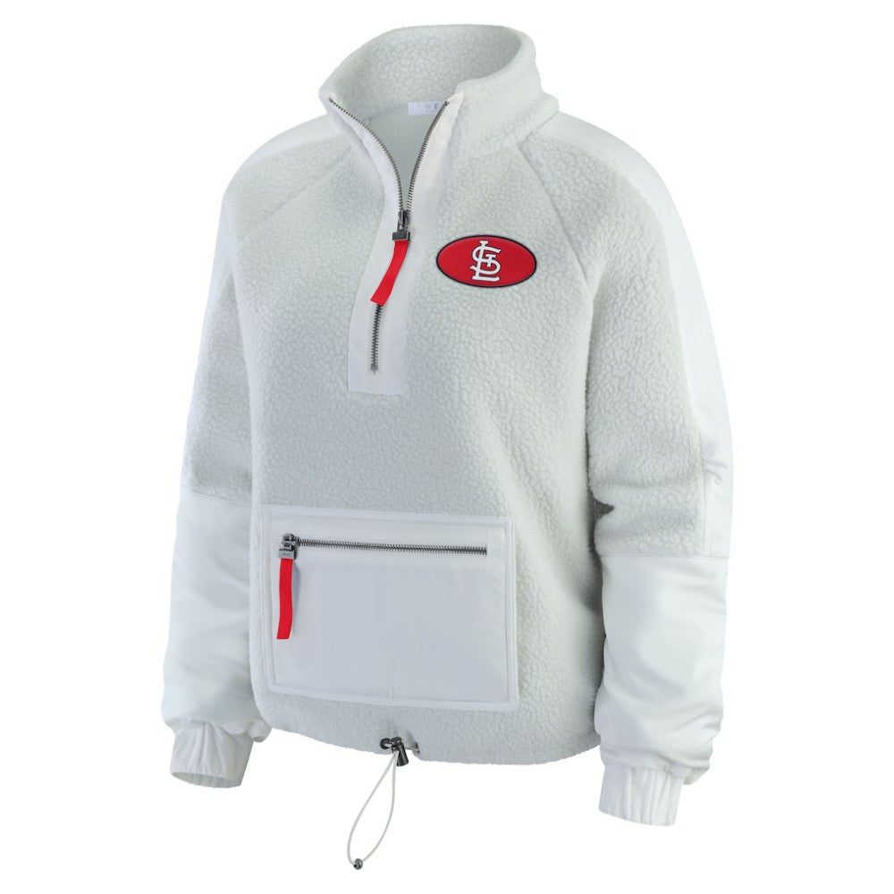 St. Louis Cardinals WEAR by Erin Andrews Women's Polar Fleece Quarter-Zip Jacket | MLB Sale