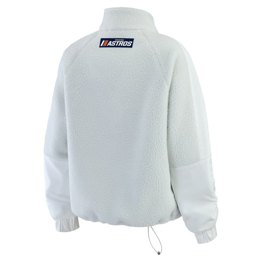 Houston Astros WEAR by Erin Andrews Women's Polar Fleece Quarter-Zip Jacket | MLB For sale