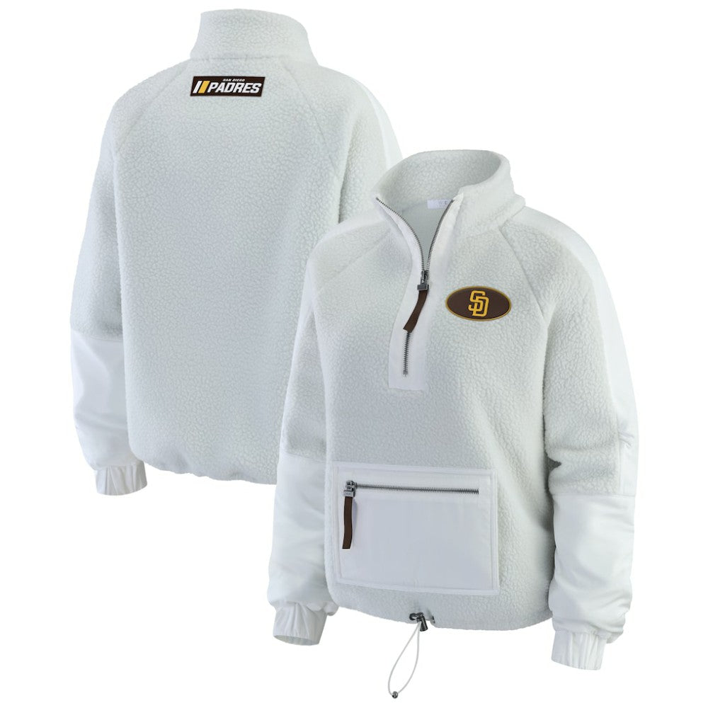 San Diego Padres WEAR by Erin Andrews Women's Polar Fleece Quarter-Zip Jacket | MLB Near me