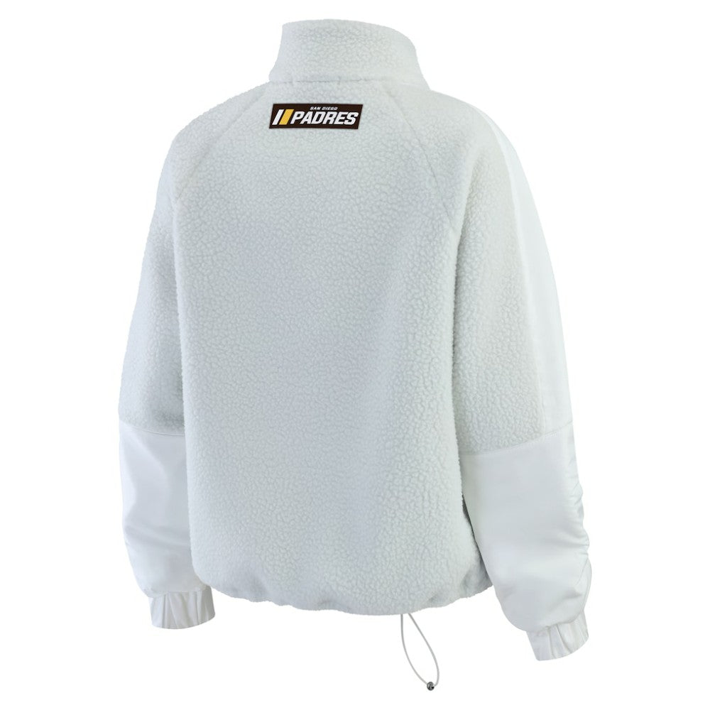 San Diego Padres WEAR by Erin Andrews Women's Polar Fleece Quarter-Zip Jacket | MLB Near me