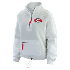 Cincinnati Reds WEAR by Erin Andrews Women's Polar Fleece Quarter-Zip Jacket | MLB Online