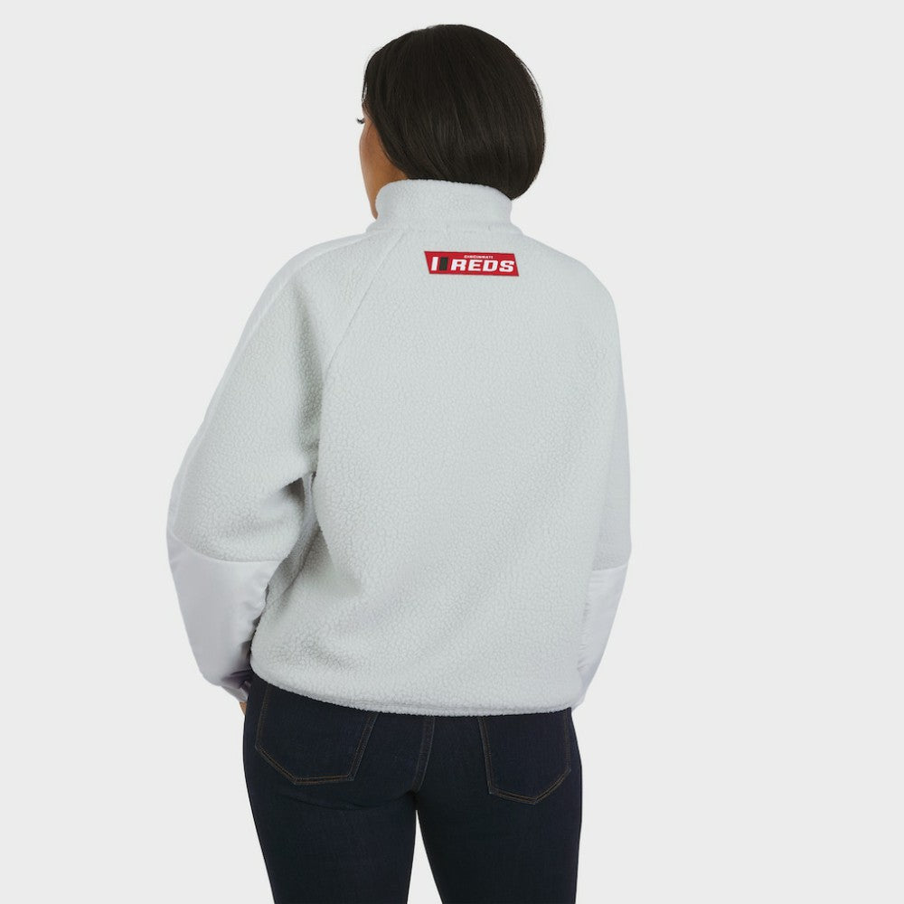 Cincinnati Reds WEAR by Erin Andrews Women's Polar Fleece Quarter-Zip Jacket | MLB Online