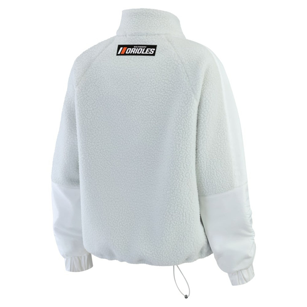 Baltimore Orioles WEAR by Erin Andrews Women's Polar Fleece Quarter-Zip Jacket | MLB For sale