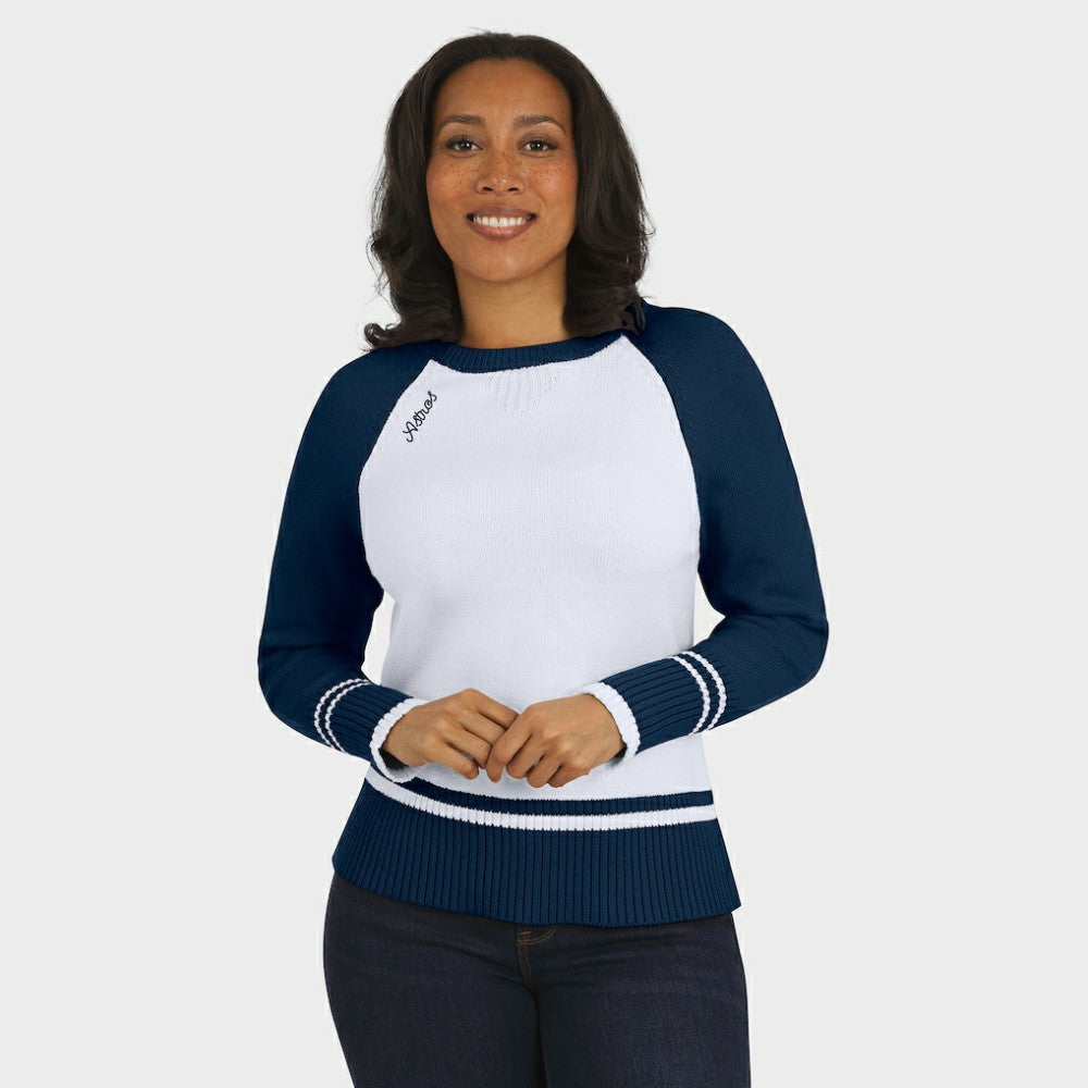 Houston Astros WEAR by Erin Andrews Women's Colorblock Raglan Sweater | MLB Discount