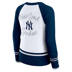 New York Yankees WEAR by Erin Andrews Women's Colorblock Raglan Sweater | MLB For sale