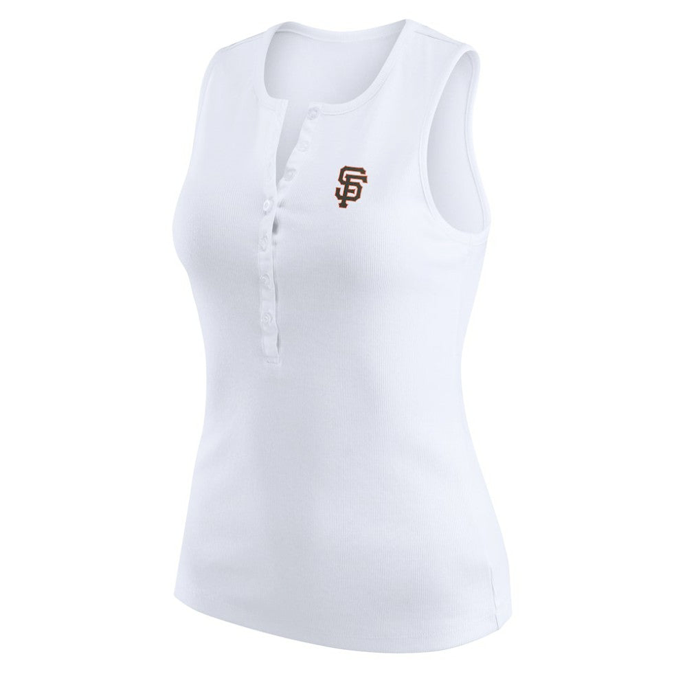 San Francisco Giants WEAR by Erin Andrews Women's Rib-Knit Henley Tank Top | MLB Online