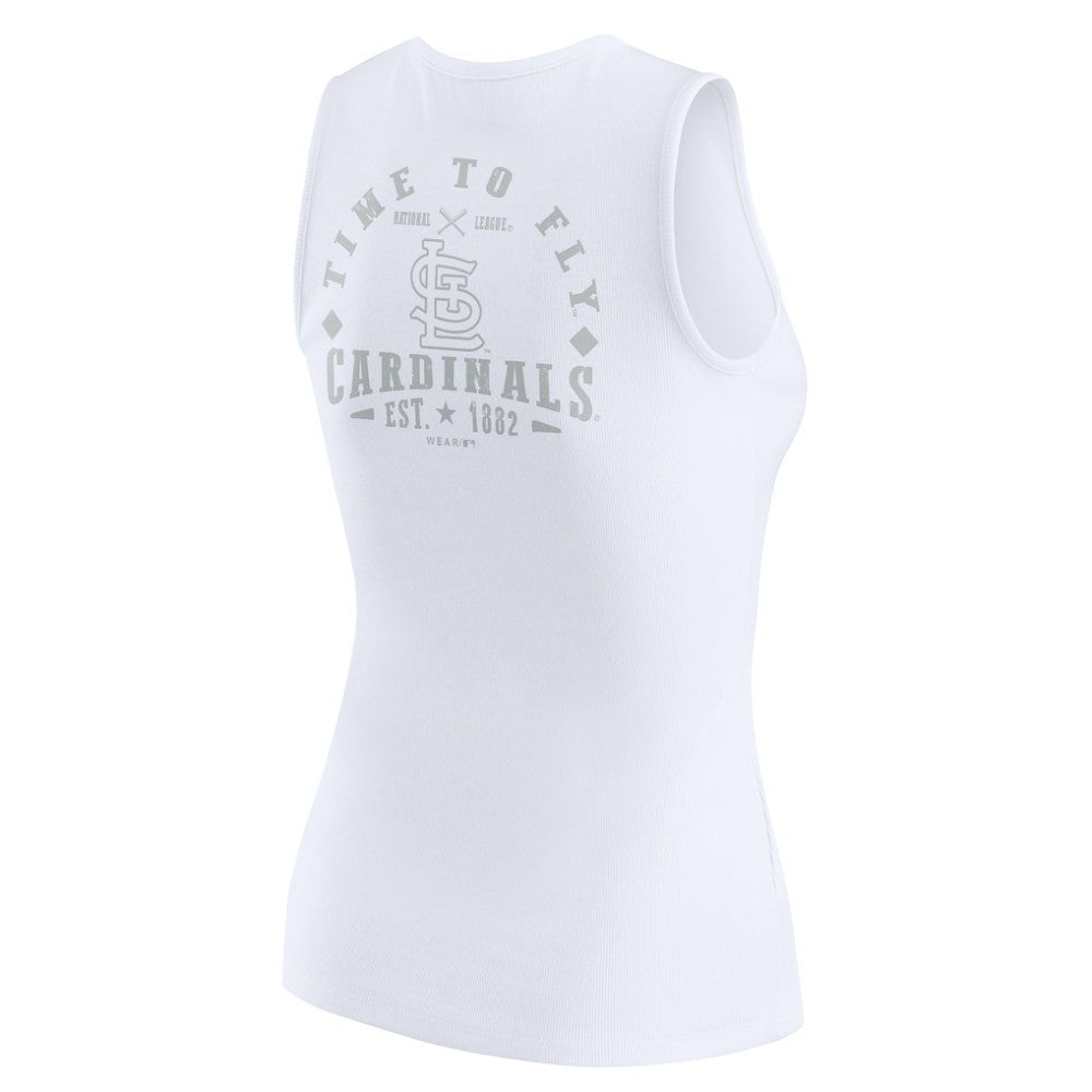 St. Louis Cardinals WEAR by Erin Andrews Women's Rib-Knit Henley Tank Top | MLB US