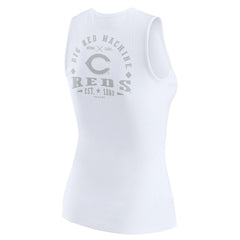 Cincinnati Reds WEAR by Erin Andrews Women's Rib-Knit Henley Tank Top | MLB Discount