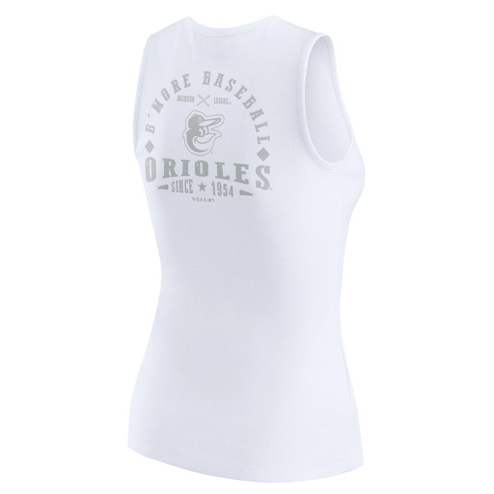 Baltimore Orioles WEAR by Erin Andrews Women's Rib-Knit Henley Tank Top | MLB Discount