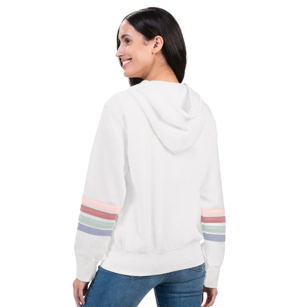 Philadelphia Phillies G-III 4Her by Carl Banks Women's Naamah Sleeve Stripe Fleece Full-Zip Hoodie | MLB Online