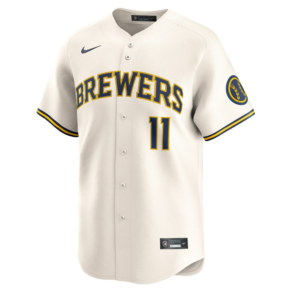 Jackson Chourio Milwaukee Brewers Nike Home Limited Jersey | MLB Shop
