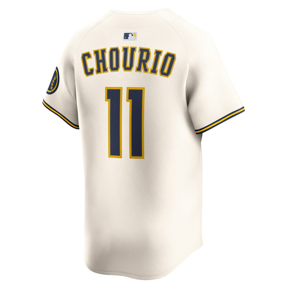 Jackson Chourio Milwaukee Brewers Nike Home Limited Jersey | MLB Shop