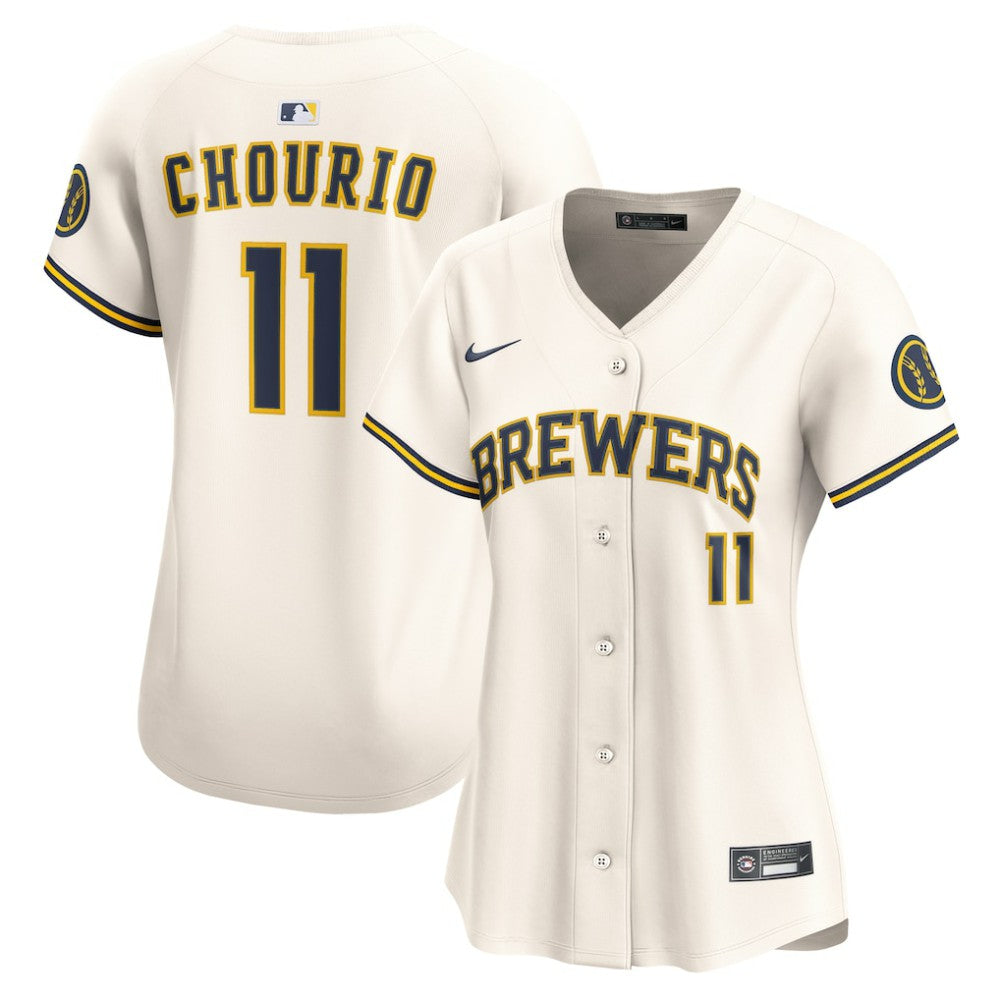 Jackson Chourio Milwaukee Brewers Nike Women's Home Limited Player Jersey | MLB On Sale