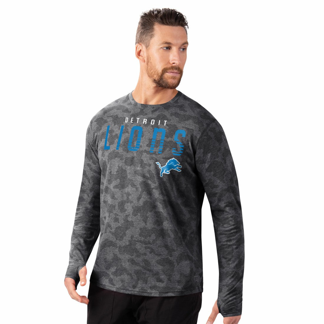 Detroit Lions  MSX by Michael Strahan Performance Camo Long Sleeve T-Shirt