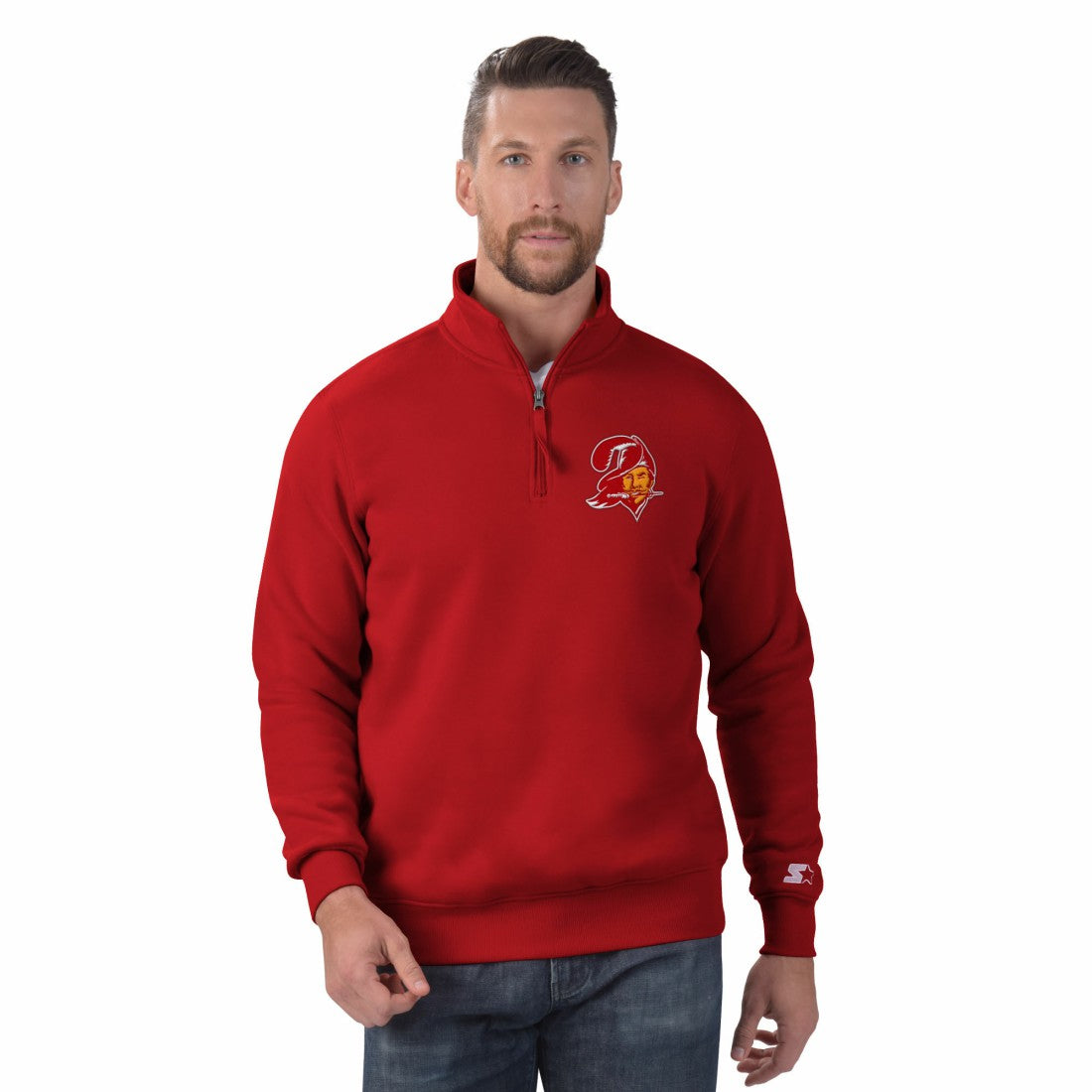 Tampa Bay Buccaneers  Starter Classic Quarter-Zip Pullover Sweatshirt
