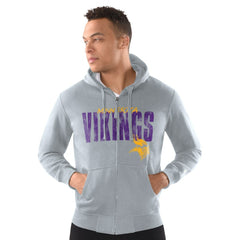 Minnesota Vikings  Starter Distressed Classic Full-Zip Hoodie