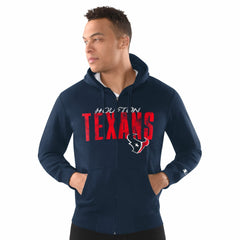 Houston Texans  Starter Distressed Classic Full-Zip Hoodie