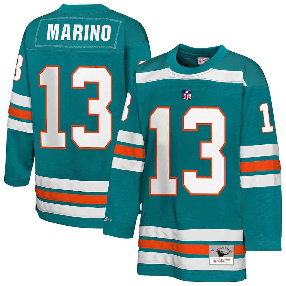 Miami Dolphins Mitchell & Ness Dan Marino  Youth Hockey Fashion Jersey