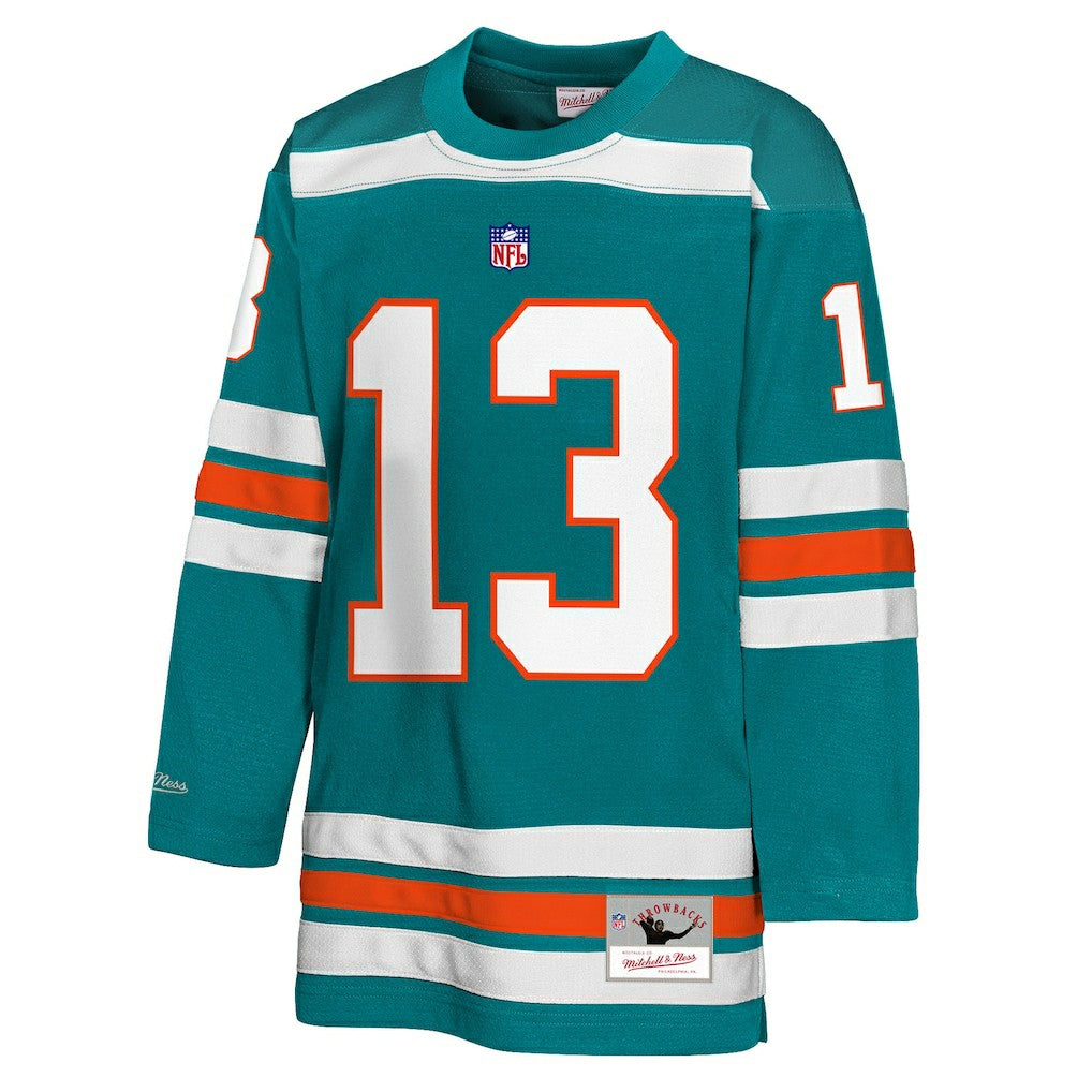 Miami Dolphins Mitchell & Ness Dan Marino  Youth Hockey Fashion Jersey