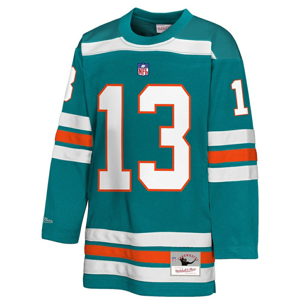 Miami Dolphins Mitchell & Ness Dan Marino  Youth Hockey Fashion Jersey