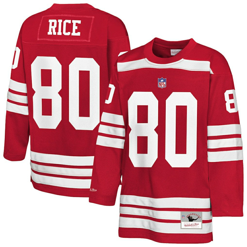 San Francisco 49ers Mitchell & Ness Jerry Rice  Youth Hockey Fashion Jersey