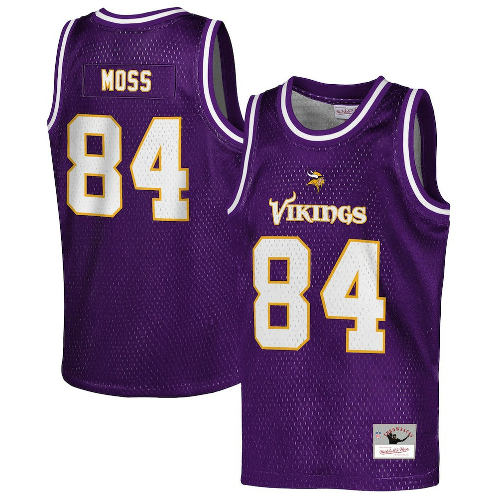 Minnesota Vikings Mitchell & Ness Randy Moss  Youth Retired Player NFL Basketball Fashion Jersey