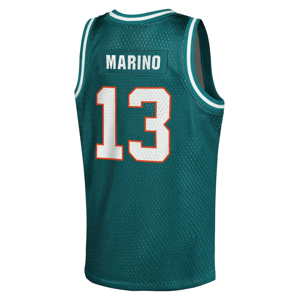 Miami Dolphins Mitchell & Ness Dan Marino  Youth Retired Player NFL Basketball Fashion Jersey