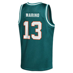 Miami Dolphins Mitchell & Ness Dan Marino  Youth Retired Player NFL Basketball Fashion Jersey