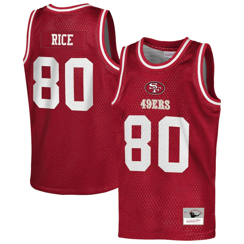 San Francisco 49ers Mitchell & Ness Jerry Rice  Youth Retired Player NFL Basketball Fashion Jersey