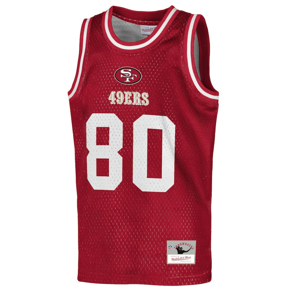 San Francisco 49ers Mitchell & Ness Jerry Rice  Youth Retired Player NFL Basketball Fashion Jersey