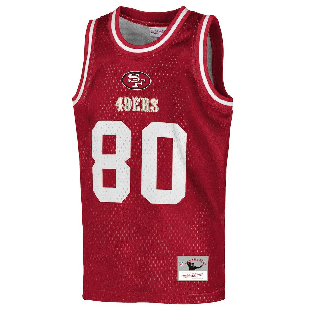 San Francisco 49ers Mitchell & Ness Jerry Rice  Youth Retired Player NFL Basketball Fashion Jersey
