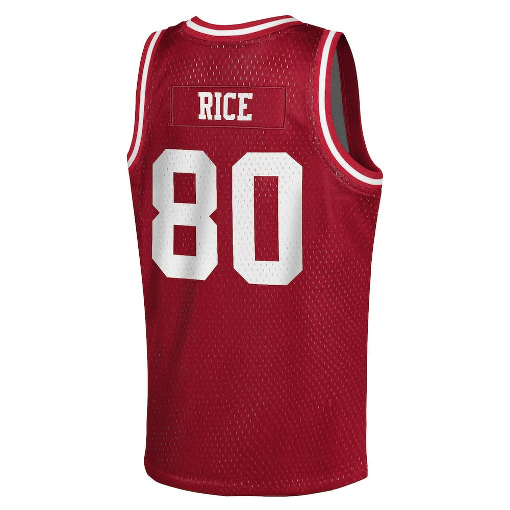San Francisco 49ers Mitchell & Ness Jerry Rice  Youth Retired Player NFL Basketball Fashion Jersey