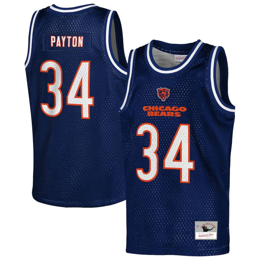 Chicago Bears Mitchell & Ness Walter Payton  Youth Retired Player NFL Basketball Fashion Jersey