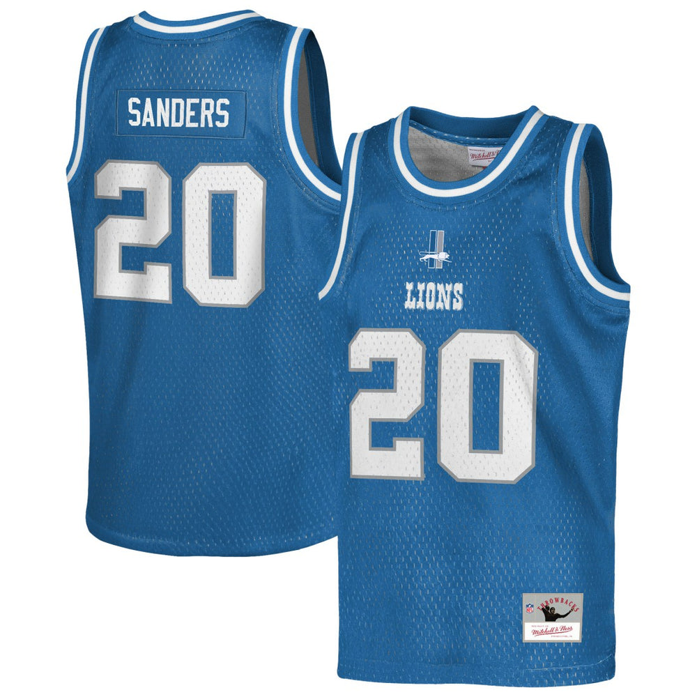 Detroit Lions Mitchell & Ness Barry Sanders  Youth Retired Player NFL Basketball Fashion Jersey