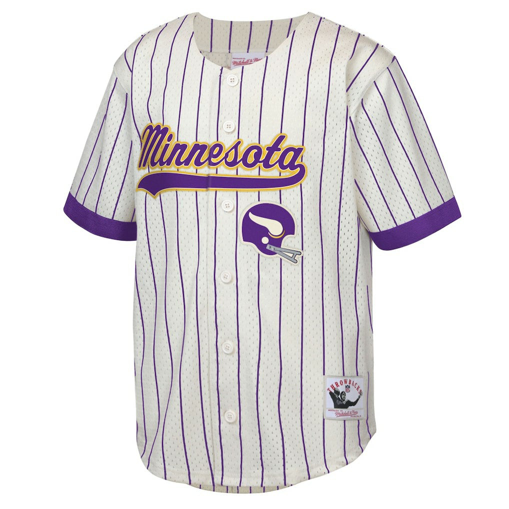 Minnesota Vikings Mitchell & Ness Randy Moss  Youth Retired Player Name & Number Baseball Jersey