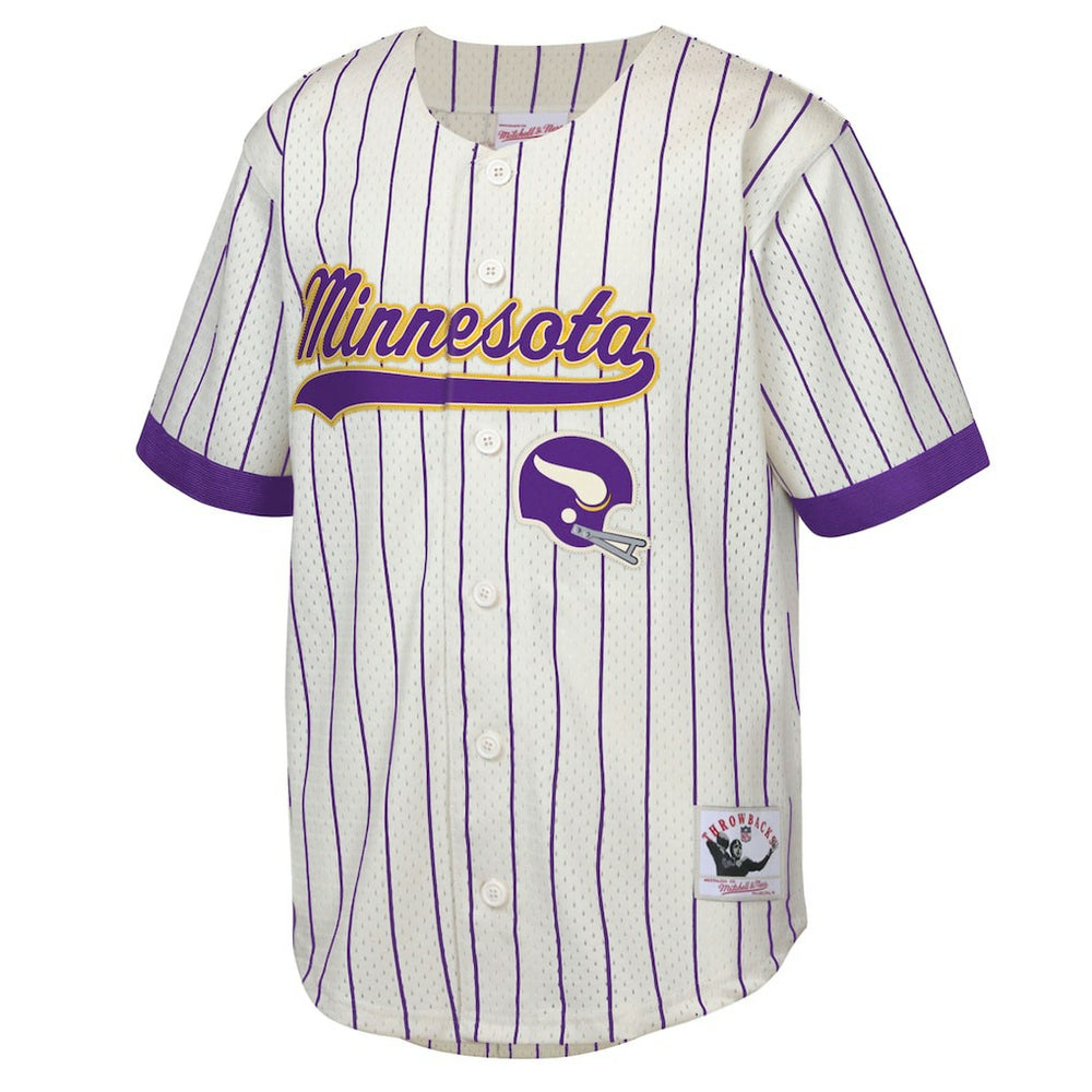 Minnesota Vikings Mitchell & Ness Randy Moss  Youth Retired Player Name & Number Baseball Jersey