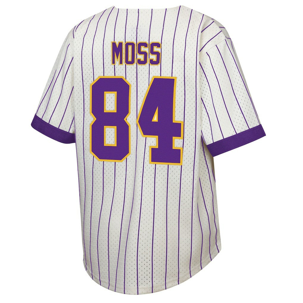 Minnesota Vikings Mitchell & Ness Randy Moss  Youth Retired Player Name & Number Baseball Jersey