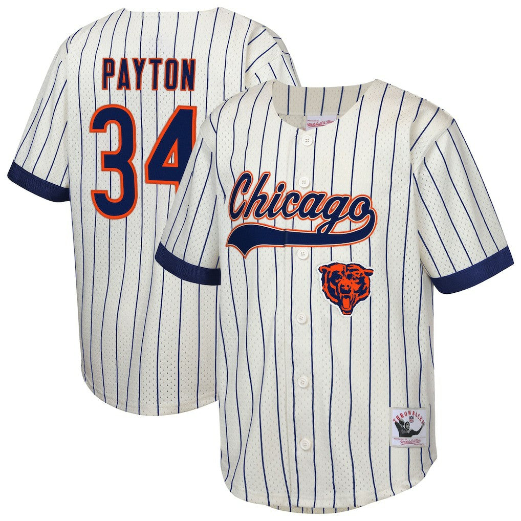 Chicago Bears Mitchell & Ness Walter Payton  Youth Retired Player Name & Number Baseball Jersey