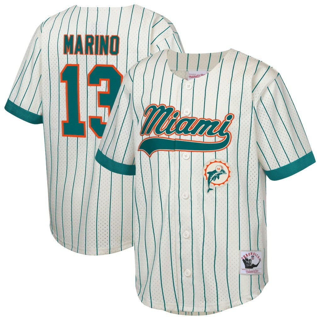 Miami Dolphins Mitchell & Ness Dan Marino  Youth Retired Player Name & Number Baseball Jersey